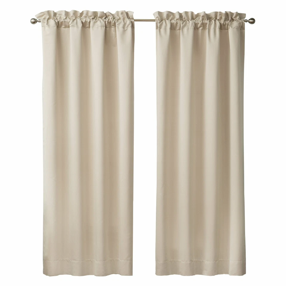 CORTINAS WATERFORD ABRIELLE ESCAPARATE 4 piezas champán nuevo en paquete $215 Foto 3 de 4