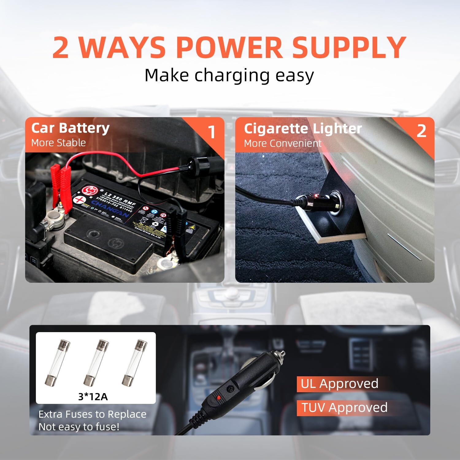 Electric Car Jack Kit 5 Ton 12V Hydraulic Floor Jack with Tire Inflator Pump