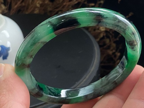 58 mm Zertifikat (Klasse A) Myanmar natürlicher eisgrüner Jadeit Jade Armreif + 4487 - Bild 4 von 7