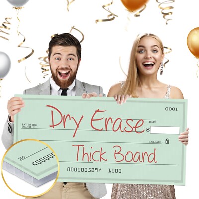 Pixelverse Design - Giant Award Presentation Dry Erase Check - 16x32 Inches