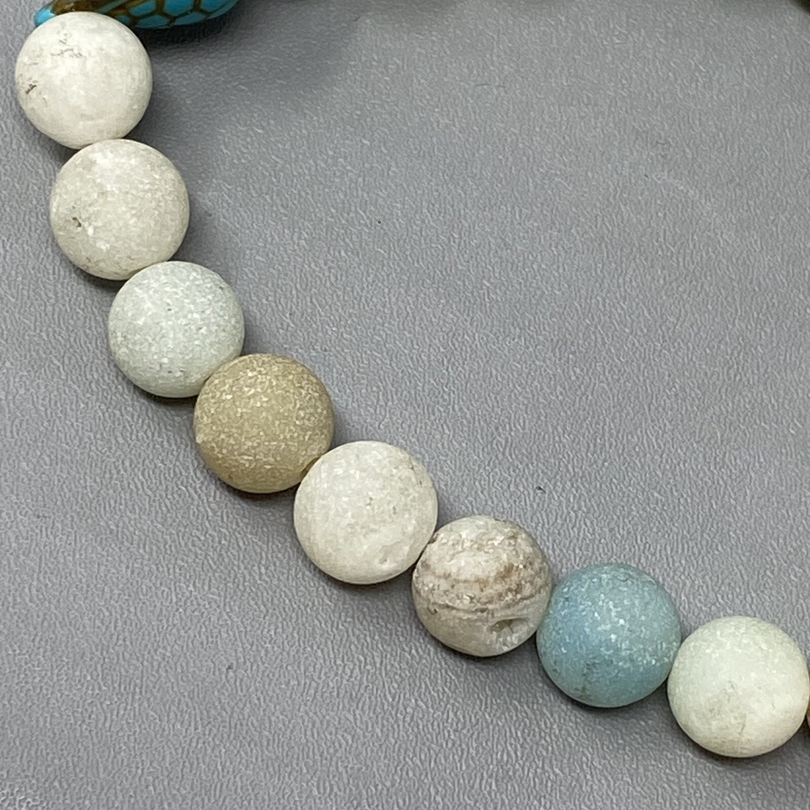 Turtle Stone Bracelet Soft Multicolor Gemstone Be… - image 9