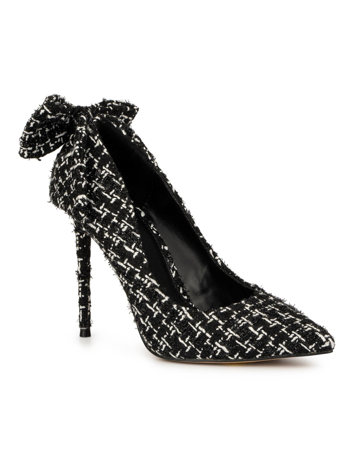 NEW YORK - CO Женские черные плетеные туфли-лодочки без шнуровки на шпильке с острым носком, 6 м