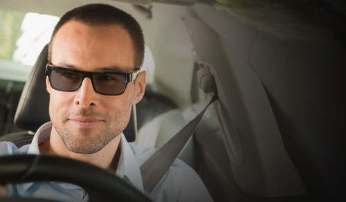 transition lenses in car