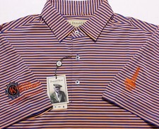 DONALD ROSS Performance Polo Shirt Odessa CC Oilmen's Orange Blue Small S  New