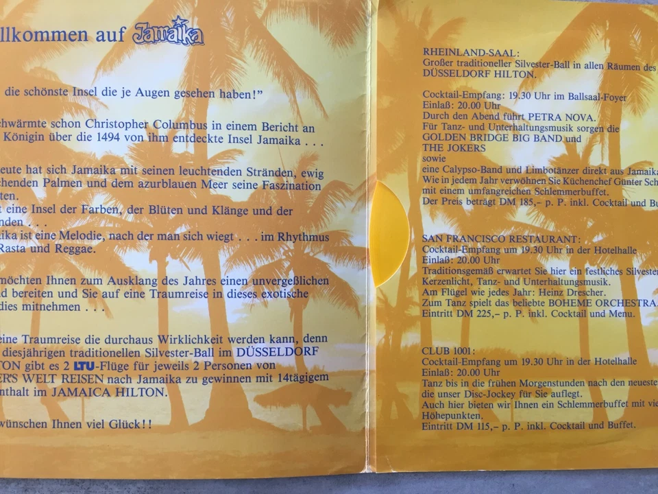WILLKOMMEN AUF JAMAIKA - Hilton Düsseldorf - Silvesterball 83/84 (Flexidisc/FOC) - Bild 3 von 4