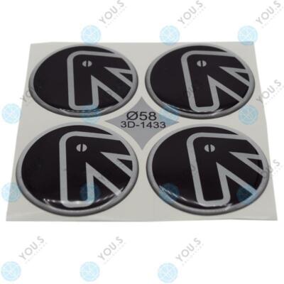 SkinoEu Set di 4 adesivi da 68 mm, per coprimozzi, coprimozzi, coprimozzi, coprimozzo, adesivi per ruota, colore nero, rosso, teschio A 4368