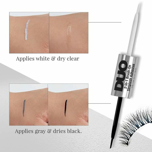 DUO Adhesives, 2-in-1 Brush On Clear & Dark Adhesive Dual Ended. 2-Packs. - Picture 4 of 7