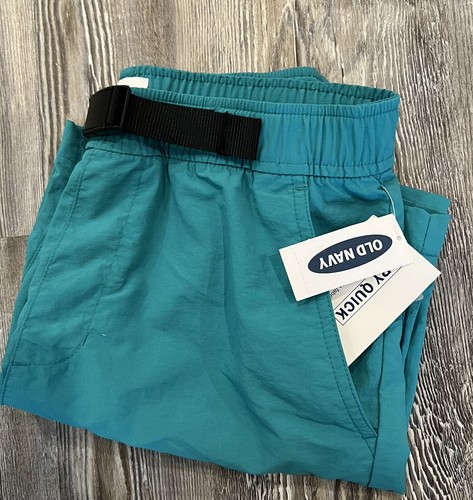 NWT Old Navy Boy’s Blue Teal Pull On Buckle Belt Performance Shorts L (10-12) - Picture 8 of 11