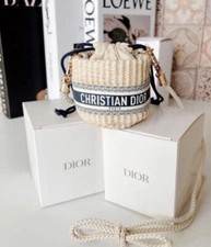 Christian Dior Straw Super Mini Cosmetic Shou...