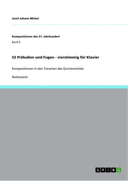 52 PräLudien Und Fugen - Vierstimmig FüR Klavier | Buch | 9783640869299-image