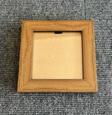 4x4'' Zoll dunkle Eiche Holzmaserung Effekt Box Bild, Fotorahmen