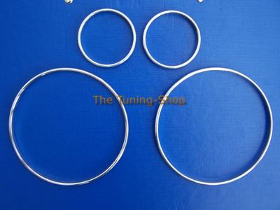 For VW T5 Caravelle Multivan Transporter Polished Aluminium Gauge Dial Rings Set