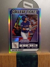 2022 Elite Extra Edition College Tickets Optic Holo Jacob Berry #CTO-7