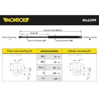 Monroe Gasfeder DäMpfer Heckklappe 650 N FüR Mercedes-Benz Vito Bus Vito Mixto