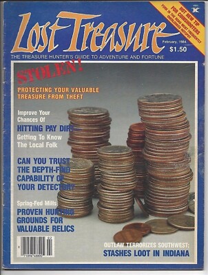 LOST TREASURE magazine February 1984 Protect Your Valuable Treasure from Theft