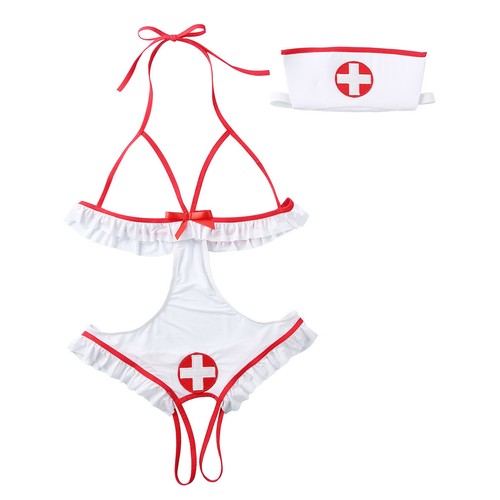 Uniforme sexy da infermiera cattiva donna Halloween costume cosplay abiti da notte - Foto 47 di 87
