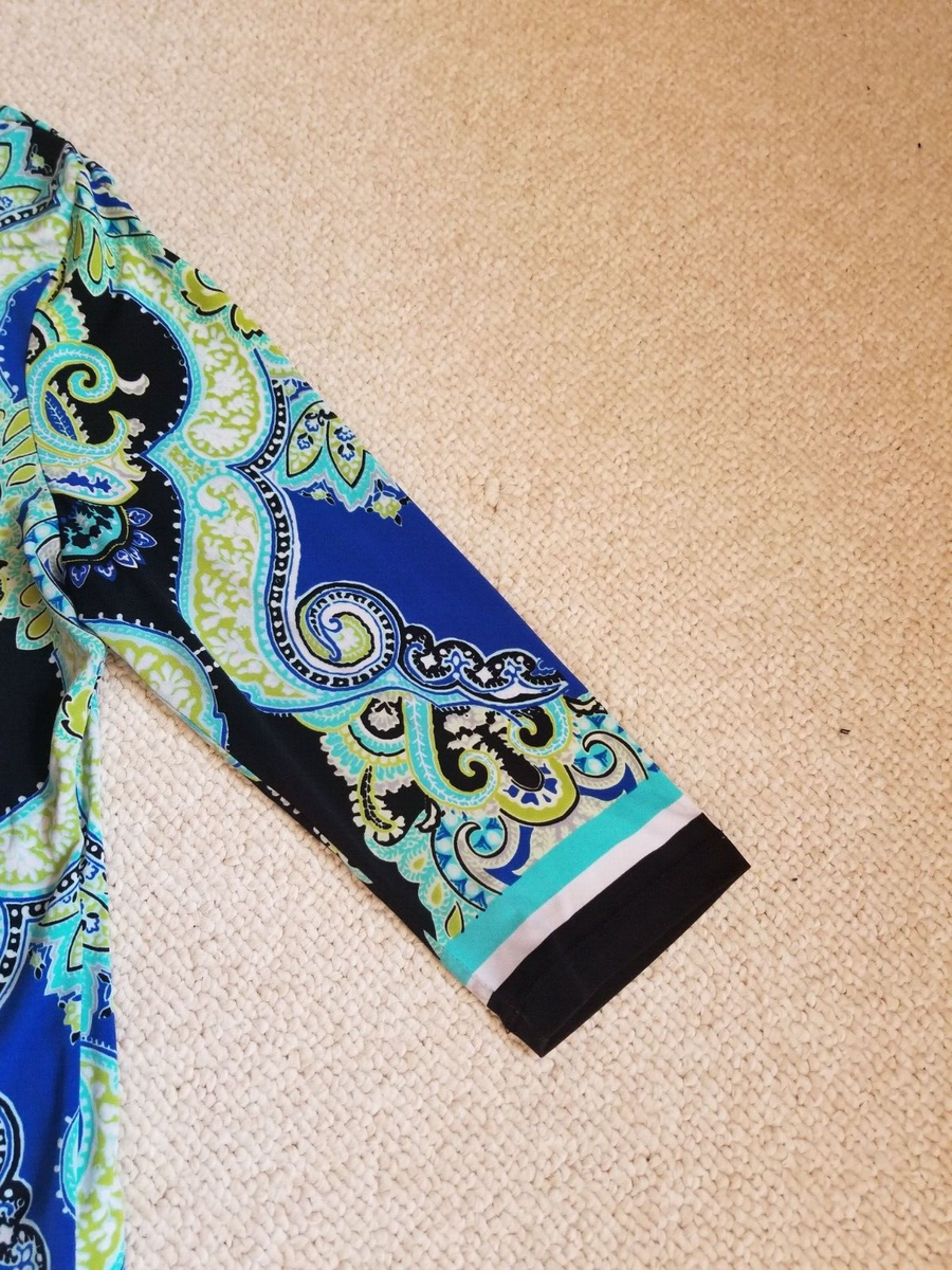 売れ筋商品|||ルビーロード カットソー トップス レディース Plus Size Pacific Medallions Embellished Knit Top Blue Multi Eco Britney Maxi Dress | Marciano