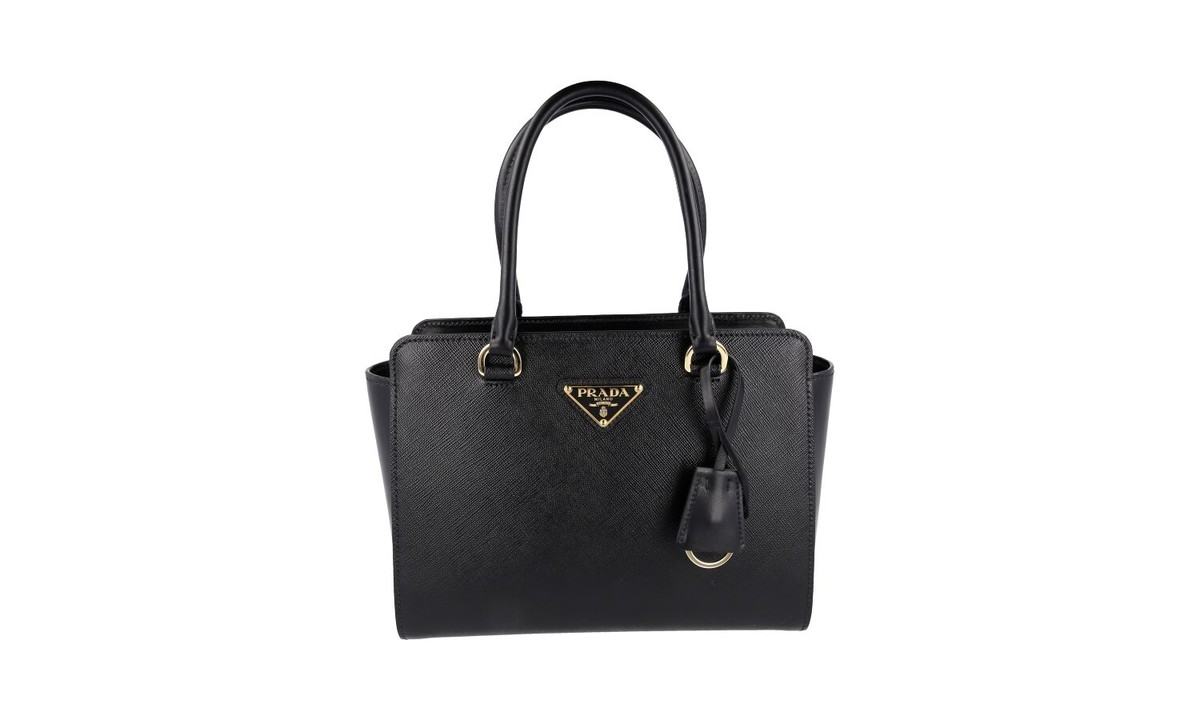 PRADA SAFFIANO SHOULDER BAG HANDBAG 1BA409 BLACK SILVER NEW PRADA SAFFIANO SHOULDER BAG HANDBAG 1BA409 BLACK SILVER NEW