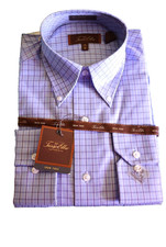 NWTS Tasso Elba men's size medium 15-32-38 blue checke button down shirt