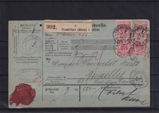 AW267) Aus Aufl&ouml;sung Spezialsammlung: Dt. Reich Paketkarte mit Stempel FRANKFURT