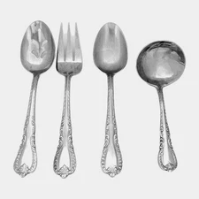 Reed & Barton Louis Philippe Flatware Hostess Serving Set 4 Ladle Spoon Fork Vtg