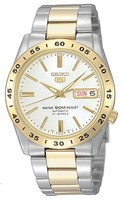 Seiko 5 SNKE04K1 Automatik Herrenuhr Edelstahl Day Date Glasboden Bicolor