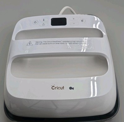 Cricut EasyPress 9x9 Heat Press Machine White/Gray w/ Safety Base - TESTED