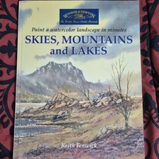 Winsor  Newton Watercolor Painting 'Skies Mountains Lakes' Landscapes  Nature