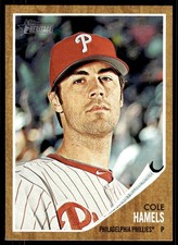 2011 Topps Heritage Cole Hamels Philadelphia Phillies #46