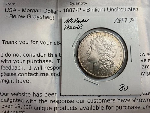 1887-P Morgan $1 – Brilliant Uncirculated Look – Ungraded Circulated Gem