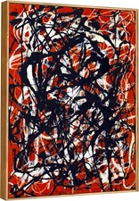 Framed Giclee Print Free Form by Jackson Pollock Abstract Wall Art Decor 28"x40"