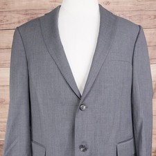 New Jos. A. Bank Suit Jacket Mens 44R Gray Wool Two-Button Traditional Fit