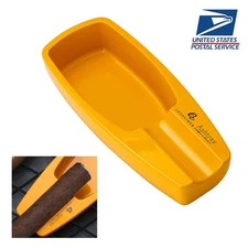 Galiner Yellow Portable Metal Cigar Ashtray Cigar Holder 1ct Anti-slip Home Ash