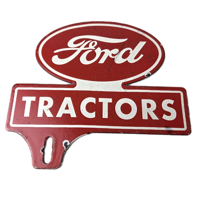 #ad #ad Vintage Ford Sign Topper Gas Tractor Auto Car Porcelain License Plate Topper $135.37