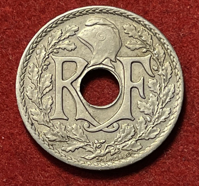 France 25 Centimes 1928 Copper-Nickel Coin KM#867a T8541