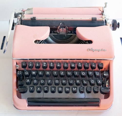 1964 PINK Olympia SM2 Manual Typewriter #1232629 Germany W/Metal Case - Picture 12 of 21
