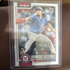 2026 Topps Series 1 Rookie Shinnosuke Ogasawara #32/50 Washington Nationals Card. rookie card picture