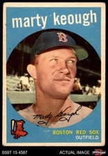 1959 Topps #303 Marty Keough Red Sox 2 - GOOD
