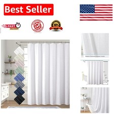 Deluxe 72x78 Water Repellent Shower Curtain - Hotel Quality with 12 Button Holes