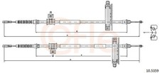 Bremsseil Seilzug Feststellbremse COFLE 10.5359 für FORD FOCUS DFW 1 DAW DBW DNW