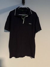 Men  s Hugo Boss Polo Charcoal Regular Fit Size L NEW W/ TAGS