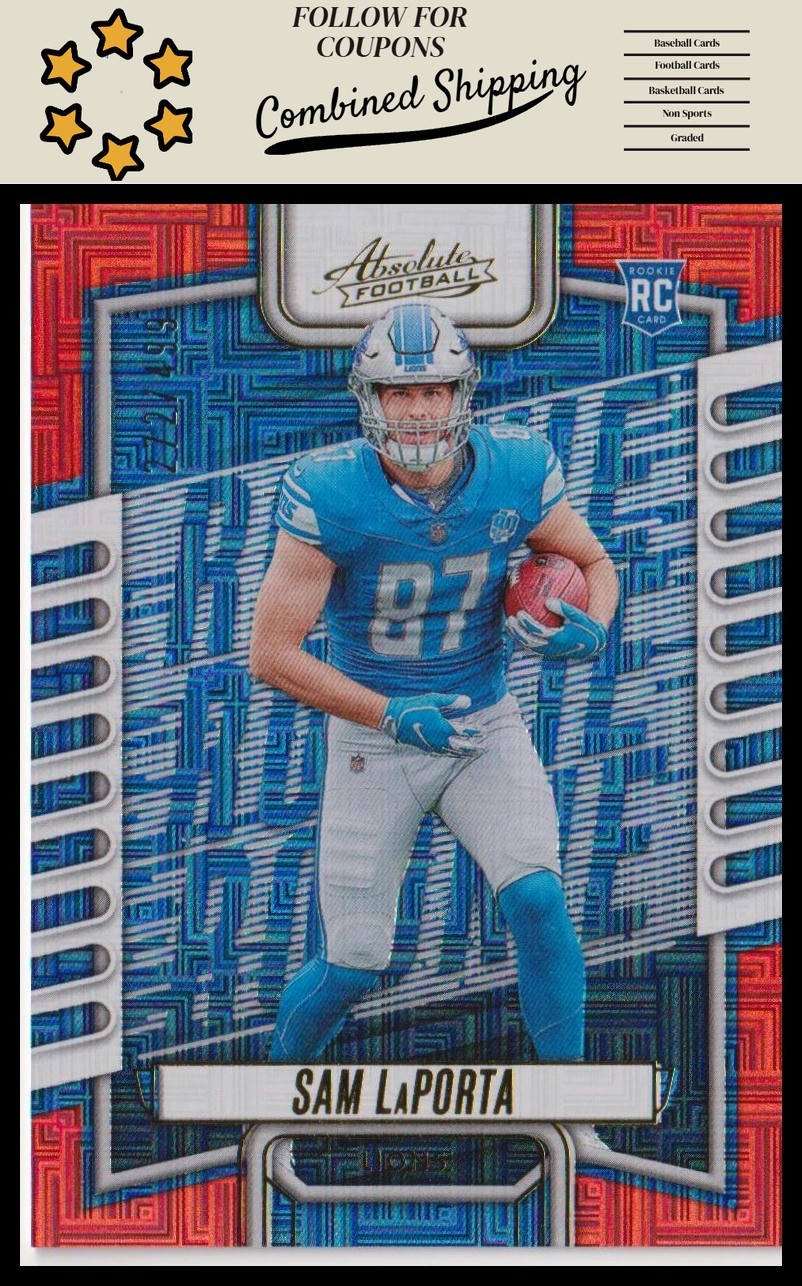 2023 Panini Absolute #115 Sam LaPorta Red Squares #/499