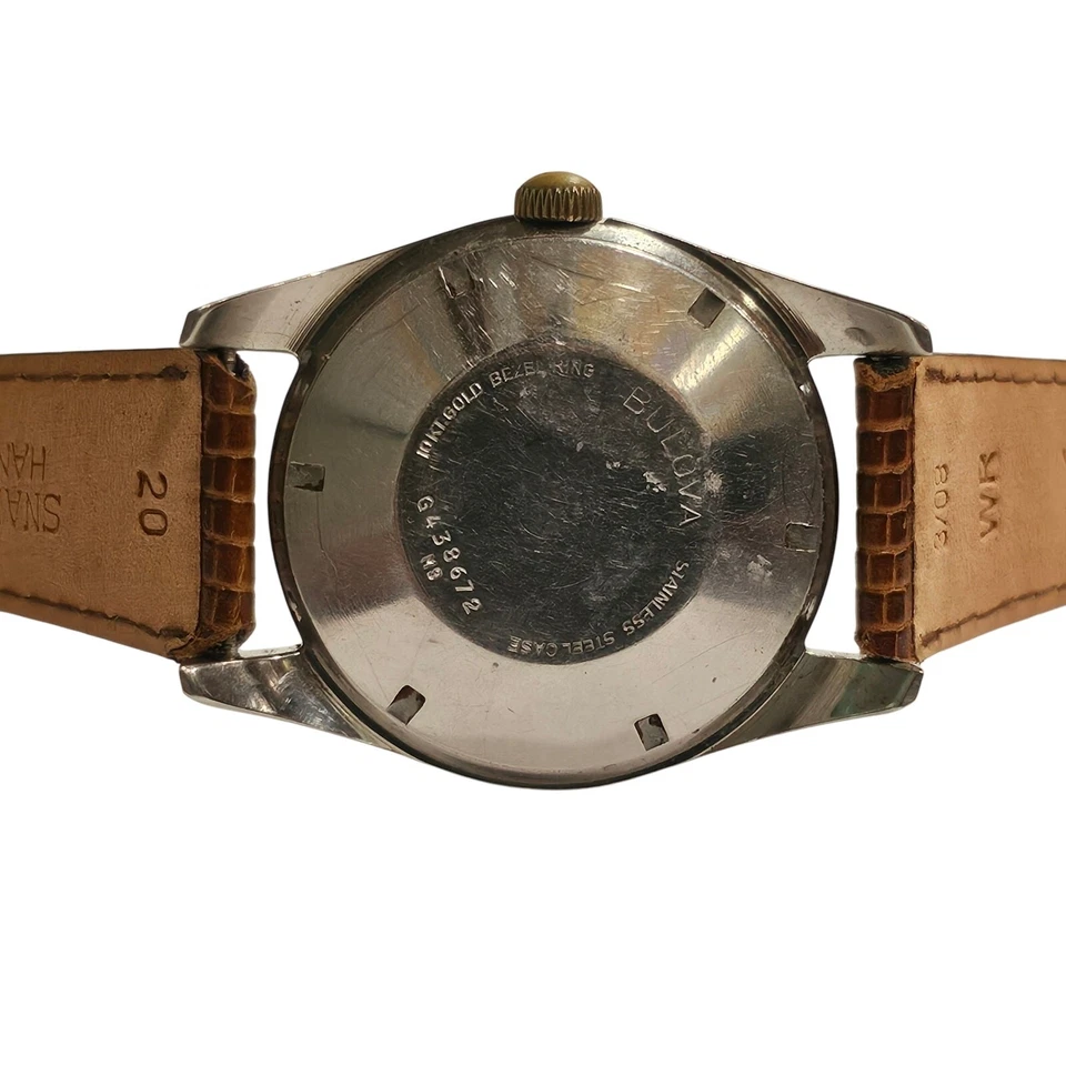 Vintage 1968 Bulova Oceanographer Watch Solid 10K Bezel Ring  - Image 2 of 4