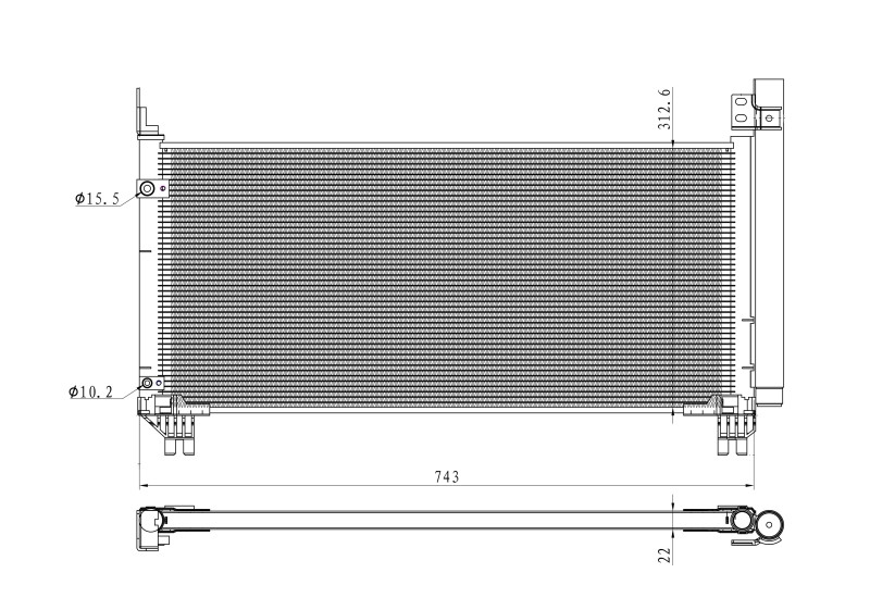 NRF 350466 Condenser, air conditioning for LEXUS