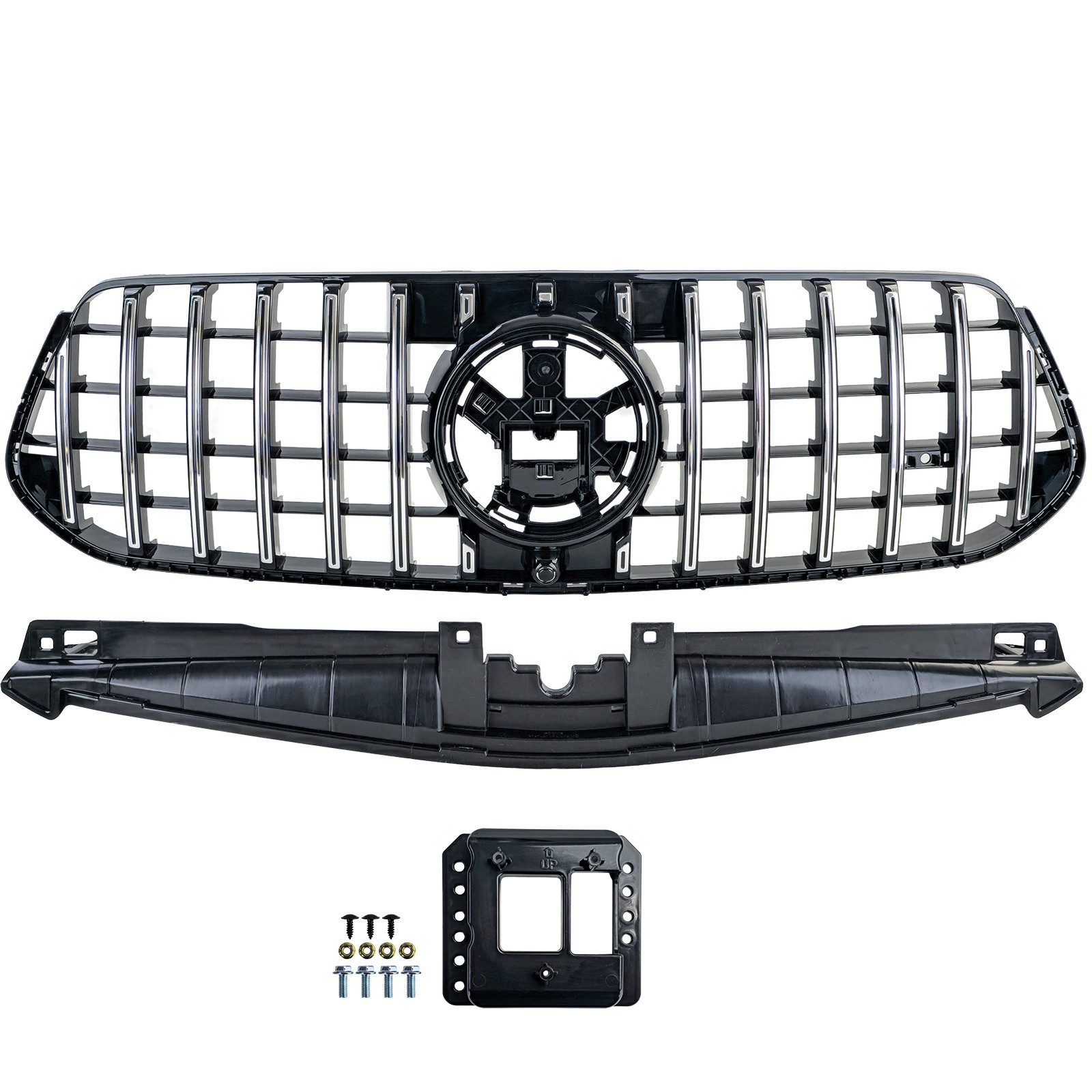 Griglia Anteriore Nera Cromo per Mercedes Gle V167 + Coupe C167 Dal 2023 - Miniatura 2