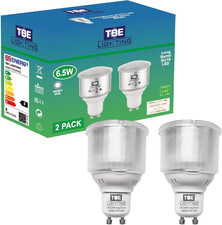 TBE LIGHTING 6.5W GU10 Spot Light Bulbs - 2 Pack - LED Long Barrel Reflector Bul