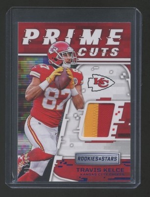 Travis Kelce 2018 PANINI ROOKIES&STARS 3 COLOR WORN PATCH PRIME CUTS #ED 35/49
