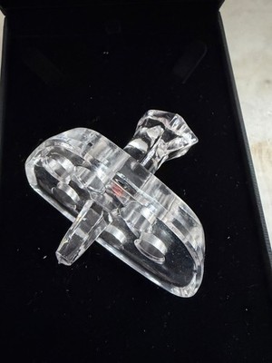 Lalique France Clear Crystal Flower Frog Insert for Sylvie Doves