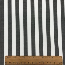1/2“ Black White Striped Fabric, Lightweight Yarn Dyed Polyester for DIY Craft,