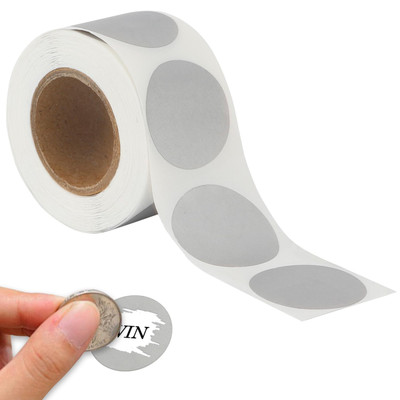 300 Silver Scratch Off Stickers Labels for Gender Reveals DIY Surprises
